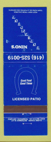 Matchbook Cover - Nino's Undermount Patio