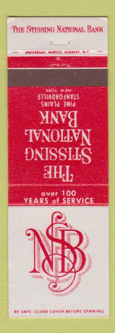 Matchbook Cover - Stissing National Bank Pine Plains Stanfordville NY