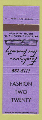 Matchbook Cover - Fashion Two Twenty Aurora OH