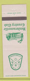 Matchbook Cover - Hendersonville Country Club NC