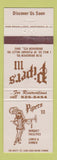 Matchbook Cover - Pipers III Broadview Heights OH