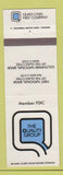 Matchbook Cover - First National Bank Rock Island IL Moline WEAR
