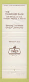 Matchbook Cover - Milwaukee Bank Prospect Heights IL