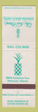 Matchbook Cover - New Otani Kaimana Beach Hotel Honolulu Hawaii pineapple