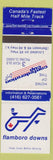 Matchbook Cover - Confederation Cup Flamboro Downs harness racing Dundas ON WEAR