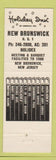 Matchbook Cover - Holiday Inn New Brunswick NJ