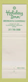 Matchbook Cover - Holiday Inn Greencastle Cloverdale IN