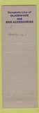 Matchbook Cover - Crystal Glen Tavern Liquor Store Glen Ellyn IL Buddies