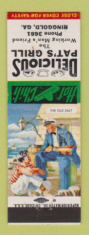 Matchbook Cover - Pat's Grill Ringgold GA Chili Dogs Old Salt