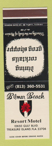 Matchbook Cover - Bilmar Beach Resort Motel Treasure Island FL