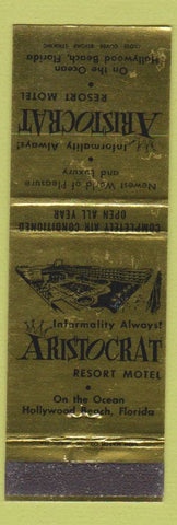 Matchbook Cover - Aristocrat Resort Motel Hollywood Beach FL