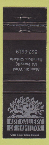 Matchbook Cover - Art Gallery of Hamilton ON black