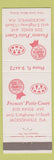 Matchbook Cover - Frances Patio Court Jacksonville FL