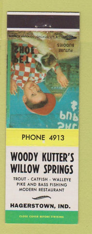 Matchbook Cover - Woody Kutter's Willow Springs Hagerstown IN Future Buddies