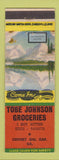 Matchbook Cover - Tobe Johnson Grocery Chunky Gal Gap GA Winter Wonderland