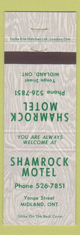 Matchbook Cover - Shamrock Motel Midland ON