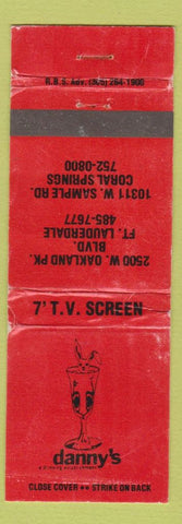 Matchbook Cover - Danny's Fort Lauderdale Coral Springs FL WORN