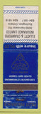 Matchbook Cover - Pilot Insurance Elliott Crawford Burlington ON POOR