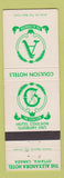 Matchbook Cover - Alexandra Coulson Hotels Ottawa ON Sudbury