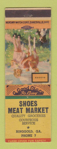 Matchbook Cover - Shoes Meat Market Ringgold GA low phone Buddies