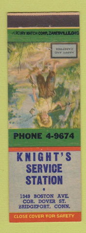 Matchbook Cover - Knight's Service Station Bridgeport CT Carefree