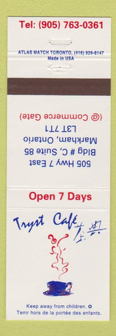 Matchbook Cover - Tryst Cafe Markham ON