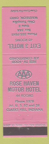 Matchbook Cover - Exit 3 Motel Wauseon OH Clarks Hill IN