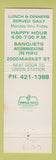 Matchbook Cover - Maggie O'Brien's Irish Pub ST Louis MO