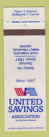 Matchbook Cover - United Savings Tipton Kokomo Noblesville Carmel IN WEAR