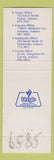 Matchbook Cover - United Savings Tipton Kokomo Noblesville Carmel IN WEAR