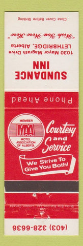 Matchbook Cover - Sundance Inn Lethbridge AB