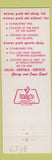 Matchbook Cover - Winter Park Ski Shop Sports Winter Park Colorado