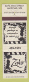 Matchbook Cover - Zak's Restaurant Lakeville MN