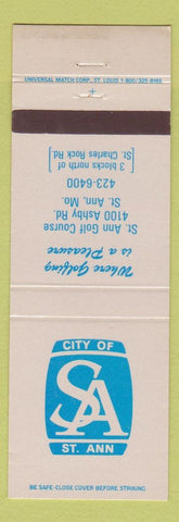 Matchbook Cover - City of St Ann MO