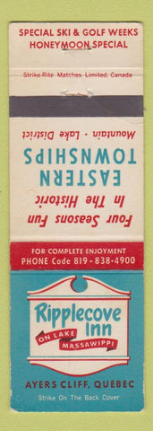 Matchbook Cover - Ripplecove Inn Ayers Cliff QC WORN