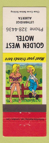 Matchbook Cover - Golden West Motel Lethbridge AB hillbilly