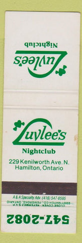 Matchbook Cover - Luvlee's Night Club Hamilton ON WEAR