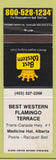 Matchbook Cover - Best Western Flamingo Terrace Medicine Hat AB WEAR