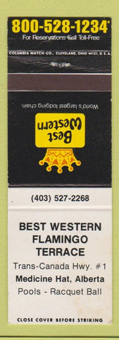 Matchbook Cover - Best Western Flamingo Terrace Medicine Hat AB WEAR