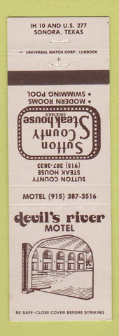 Matchbook Cover - Devil's River Motel Sonora TX