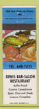 Matchbook Cover - Denis Bar Salon Restaurant Montreal QC
