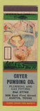 Matchbook Cover - Cryer Plumbing Austin TX Contentment
