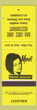 Matchbook Cover - Bar Chez Jane Restaurant ST Cuthbert QC girlie Yellow