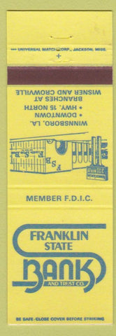 Matchbook Cover - Franklin State Bank Trust Winnsboro LA