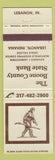 Matchbook Cover - Boone County State Bank Lebanon IN