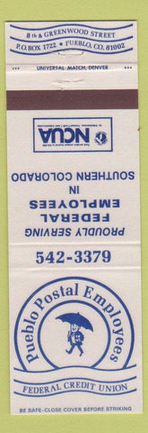 Matchbook Cover - Pueblo Postal Employees Credit Union Colorado