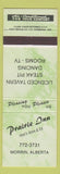 Matchbook Cover - Prairie Inn Morrin AB green