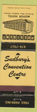 Matchbook Cover - President Motor Hotel Sudbury ON
