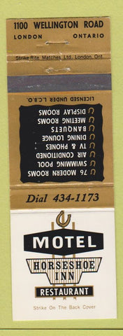 Matchbook Cover - Motel Horseshoe Inn Restaurant London ON