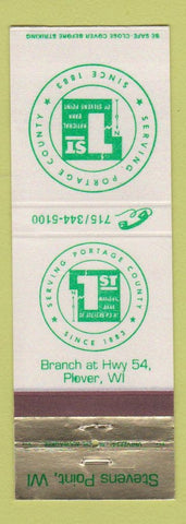 Matchbook Cover - 1st National Bank Stevens Point WI